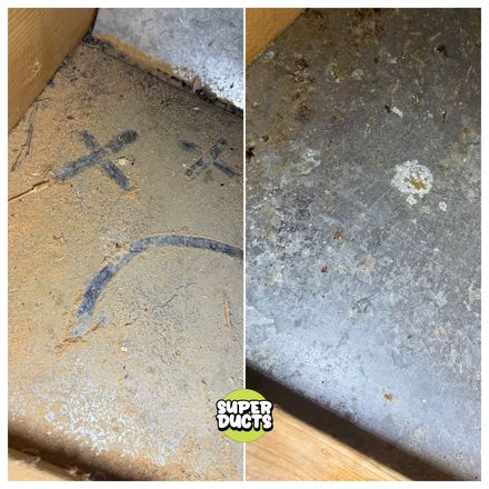 Super Ducts real before & after Duct Cleaning photo 2